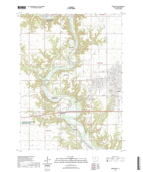 MyTopo Boone West, Iowa USGS Quad Topo Map