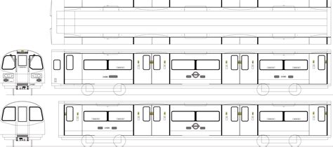 London Underground Train Blueprint - Download free blueprint for 3D modeling