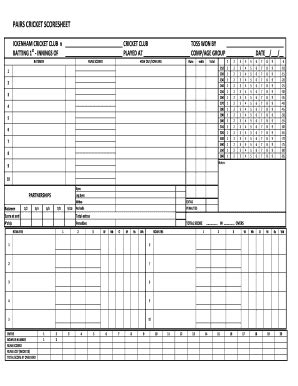 Cricket Score Sheet Excel Format PDF | airSlate SignNow