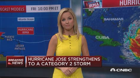 Hurricane Jose strengthens to a Category 2 storm