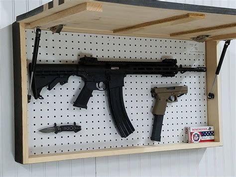 Punisher American Flag usa AR 15 concealment furniture compartment cabinet secret hidden gun ...