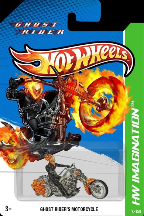 hot wheels ghost rider motorcycle with flames