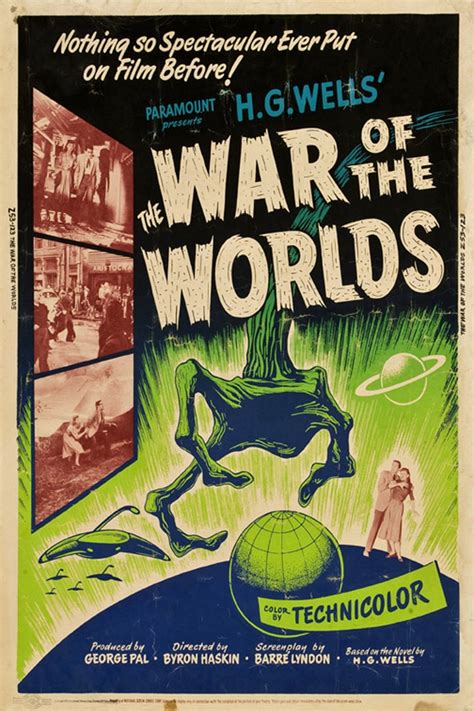 H.G. Wells the War of the Worlds 1953 Cult Sci Fi Movie Poster - Etsy