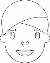 Turban Emoji coloring Page  ColouringPages sketch template
