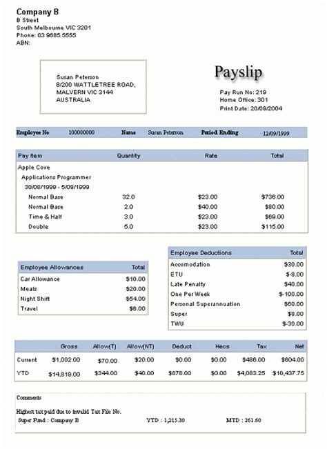 10+ Payslip Templates - Word Excel PDF Formats