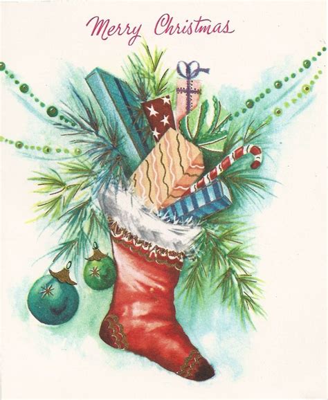 Vintage Christmas Card Clip Art