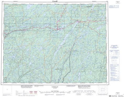 Printable Topographic Map of Longlac 042E, ON