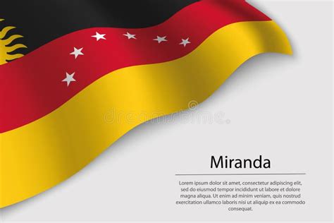 Bandera Ondulada De Miranda Es Un Estado De Venezuela Ilustración del ...