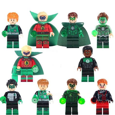 Green Lantern minifigures Compatible Lego DC Justice League building block Toy