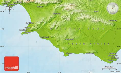 Physical Map of Hermanus