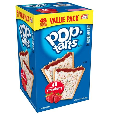 Pop-Tarts Breakfast Toaster Pastries, Frosted Strawberry, 48ct 88oz - Walmart.com - Walmart.com