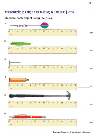 Measuring In Cm Worksheet