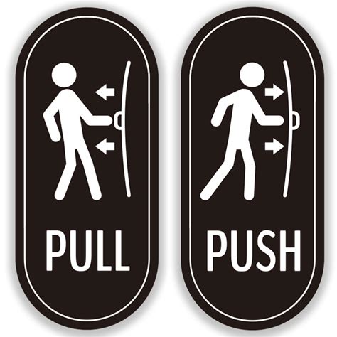 Buy Push Pull Sticker Sign,6 Pack RAMIEYOO Designer Push Pull Signs for Glass Doors and other ...