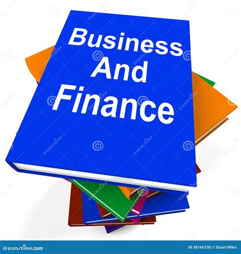 Business and Finance Book Stack Shows Businesses Stock Illustration - Illustration of books ...