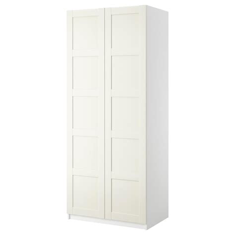 PAX / BERGSBO garderobe med 2 dører, hvit/hvit, 100x60x236 cm - IKEA