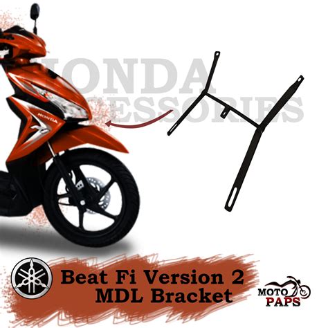 Honda Beat v2 MDL Bracket Solid Stainless (v2 Fi) / Beat v2 Fi Bracket Solid Stainless Bracket ...