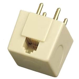 Leviton C0246-I 4-Prong To Modular Phone Adapter, Color Ivory - Telephone Jacks - Amazon.com