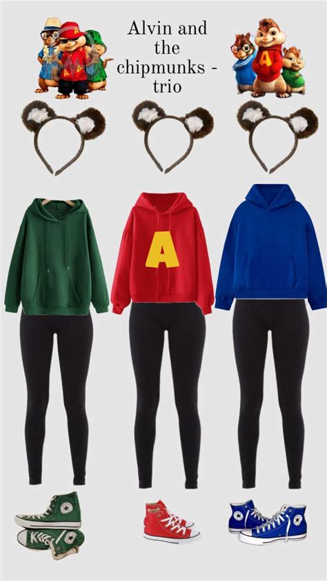 Halloween - trio costume- the Alvin and the chipmunks | Classy halloween costumes, Trio ...