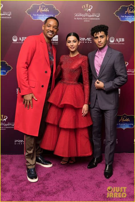 Photo: naomi scott mena massoud will smith aladdin jordan premiere 06 | Photo 4290414 | Just ...