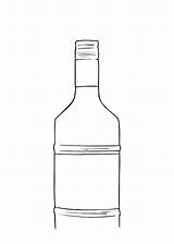 Premium Vector  Bottle With alcohol drink For Holiday Doodle Linear sketch template