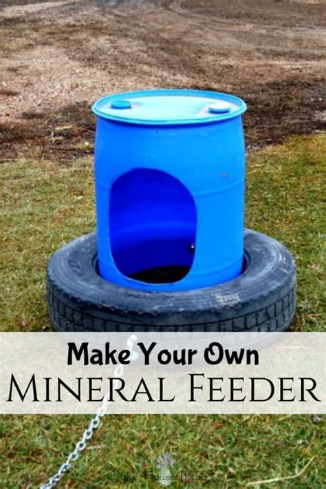 Homemade Cattle Mineral Feeder - DIY Feeder - Little House Living