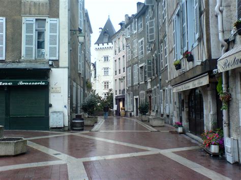 The Château Quarter in the rain in Pau, France image - Free stock photo ...