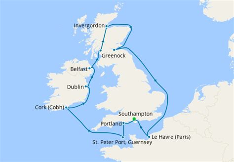 British Isles with Portland from Southampton, Princess Cruises, 20th ...