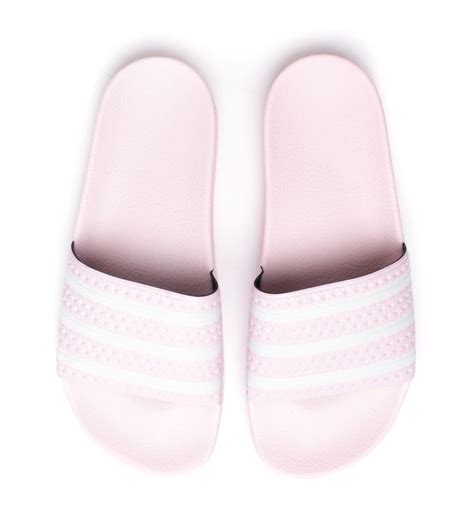 adidas Originals Adilette Pink Slides in Pink for Men - Lyst