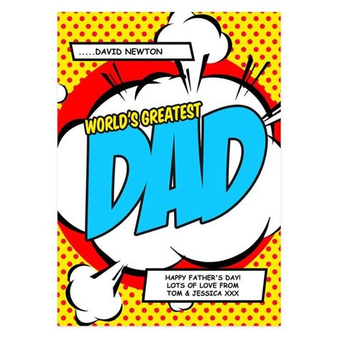 Personalised World's Greatest Dad Poster - ﻿Trigife