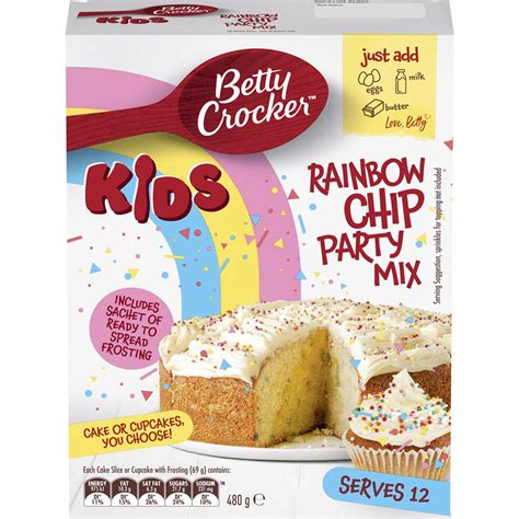 Betty Crocker Rainbow Chip Party Cake Mix 480g | Woolworths