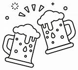 Clinking Beer Mugs coloring Page  Free Printable Coloring Pages sketch template