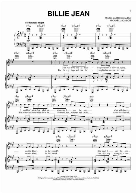 Billie Jean Sheet Music