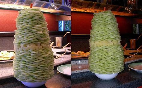 Massive Salad Towers Created at Pizza Hut Salad Bars in China