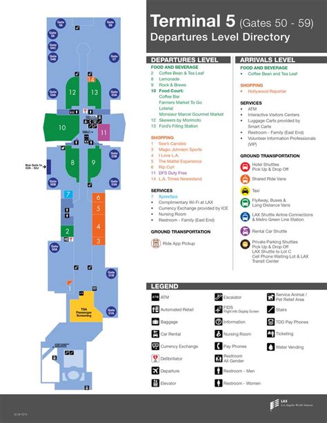 Los Angeles Airport(LAX) Terminal Maps, Shops, Restaurants, Food Court 2024