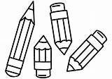 Coloring Pencils Pages sketch template