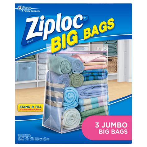 Ziploc 20 gal. Jumbo Plastic Storage Bag-696508 - The Home Depot