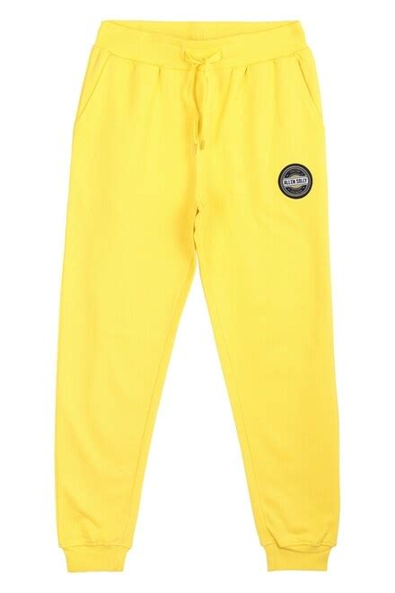 Buy Boys Yellow Regular Fit Solid Track Pants Online - 730525 | Allen Solly