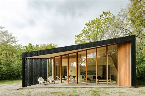 Prefab holiday home in the Netherlands features transforming rooms