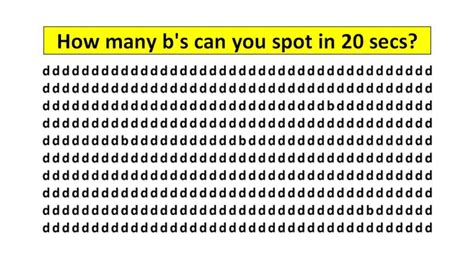 IQ Test Optical Illusion: Test Your Intelligence by Spotting all B’s in the group of D’s