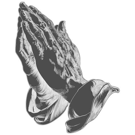 Premium Vector | Praying hands outline design