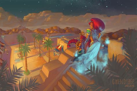 ArtStation - Overlooking Gerudo Town