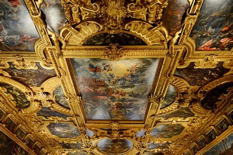 Interior the Doge`s Apartments in the Doge Palace Venice Italy ...