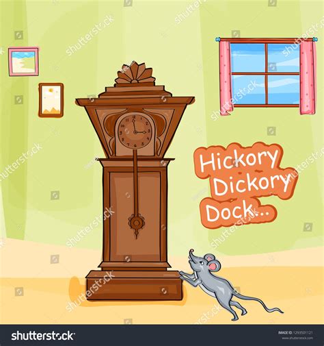 Nursery Rhymes Hickory Dickory Dock for kids learning school education. Vector illustration #Ad ...