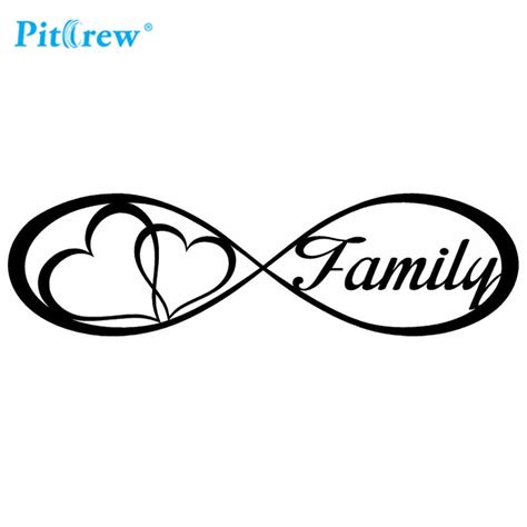 1PC 20*5.6cm M FAMILY Love Heart Forever Symbol Reflective Vinyl Car Styling Waterproof ...