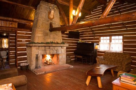 Genuine hand-hewn log cabins available with fireplaces at Cook Riverside Cabins. Call 800-680 ...