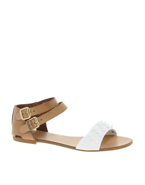 Lyst - Carvela Kurt Geiger Kascade Studded Sandals in White