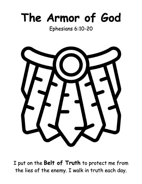 Armor Of God Coloring Pages