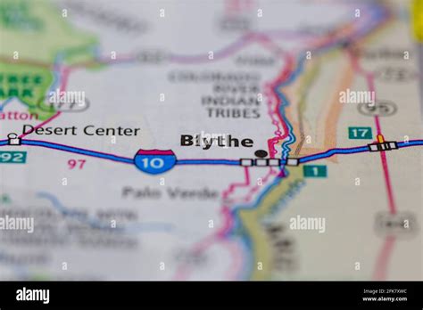 Blythe California USA shown on a Geography map or road map Stock Photo ...