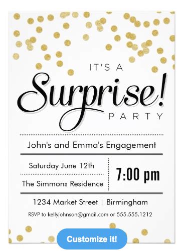 Surprise Engagement Party Invitations