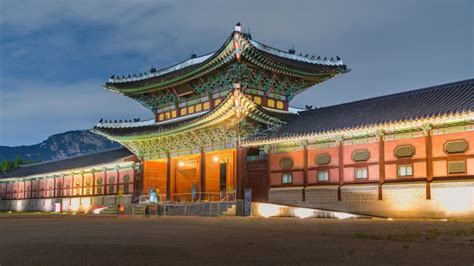 Gyeongbokgung Palace at Night Editorial Stock Image - Image of gate ...